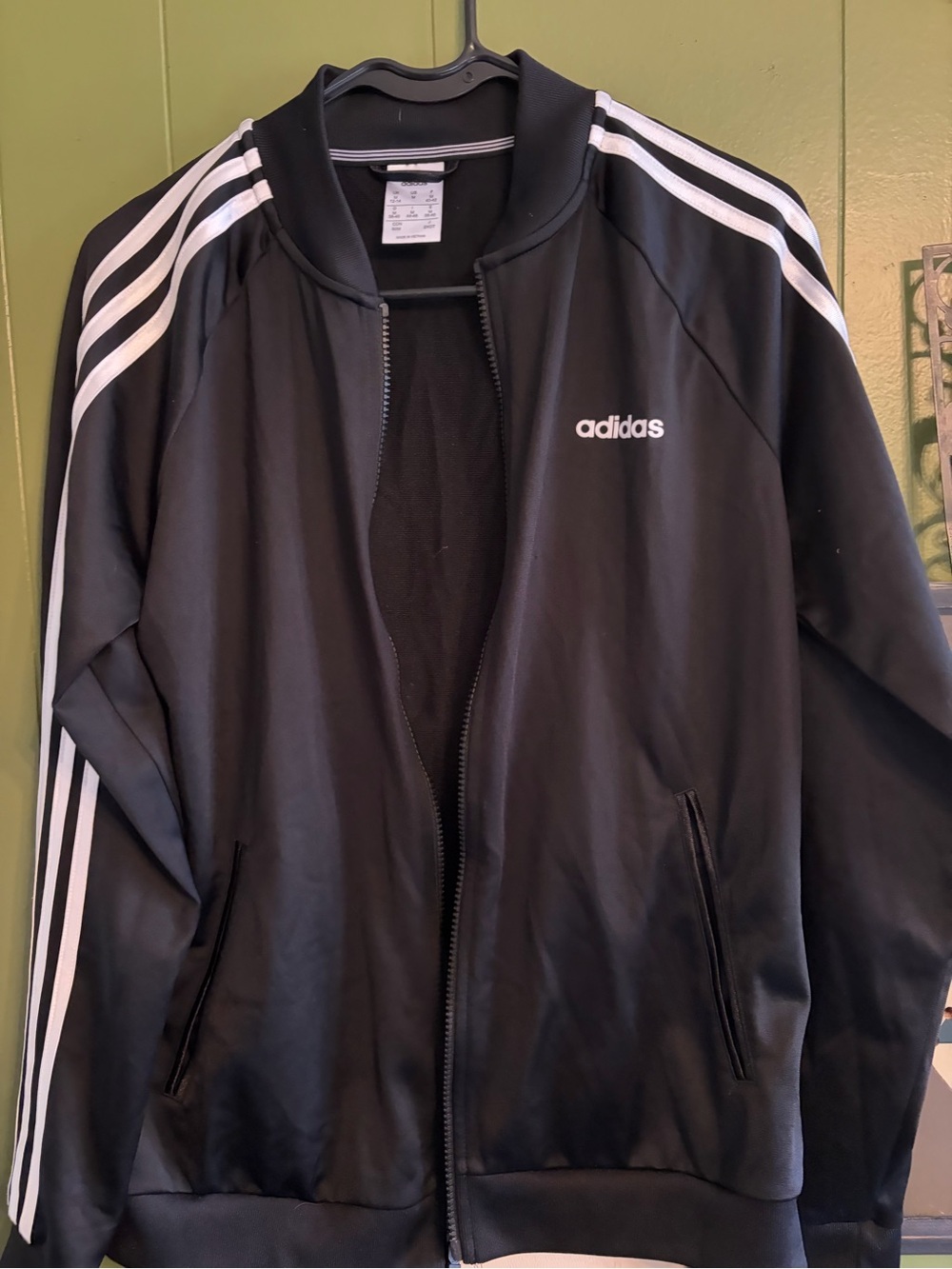adidas 3-Stripes Track Jacket Black & White Medium Womens